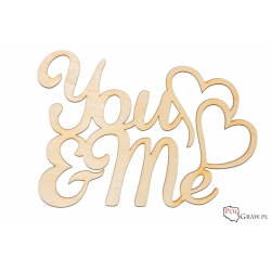 Napis YOU&ME 15cm  A615